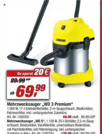 toom Baumarkt Mehrzwecksauger „wd 3 Premium” Angebot