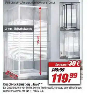 toom Baumarkt Dusch-eckeinstieg „javo” Angebot