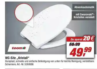 toom Baumarkt Wc-sitz „kristall” Angebot