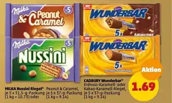 PENNY Milka nussini riegel oder cadbury wunderbar Angebot