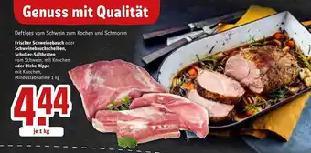 REWE Frischer schweinebauch oder schweinebauchscheiben, schulter-saftbraten oder dicke rippe Angebot