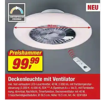 toom Baumarkt Deckenleuchte Mit Ventilator Angebot