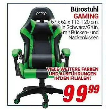 CENTERSHOP Bürostuhl gaming pctop Angebot