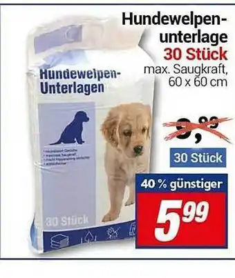 CENTERSHOP Hundewelpenunterlage 30 stück Angebot