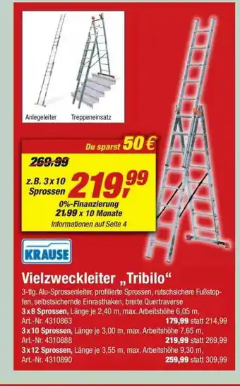 toom Baumarkt Vielzweckleiter „tribilo” Krause Angebot