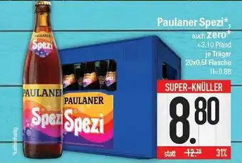 E-Center Paulaner spezi auch zero Angebot