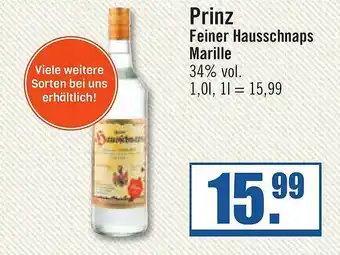 Zisch Prinz Feiner Hausschnaps Marille Angebot