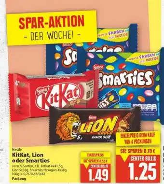 E-Center Nestlé Kitkat, Lion Oder Smarties Angebot