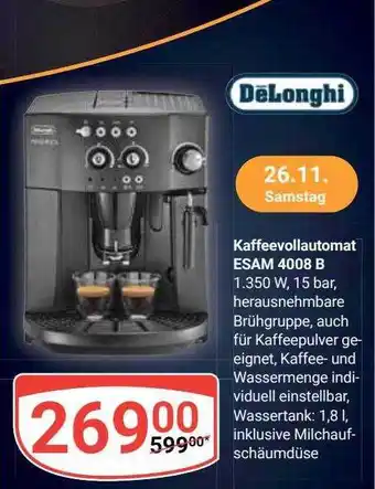 Globus Delonghi kaffeevollautomat esam 4008 b Angebot