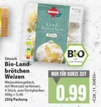 E-Center Sinnack Bio-landbrötchen Weizen Angebot