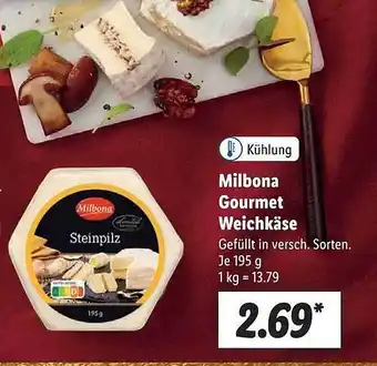 Lidl Milbona gourmet weichkäse Angebot