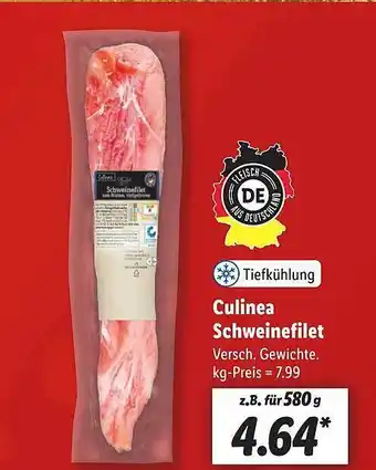 Lidl Culinea schweinefilet Angebot