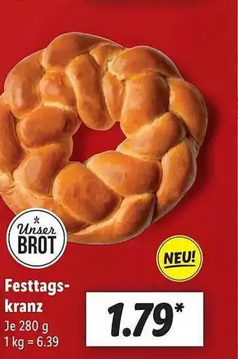 Lidl Unser brot festtagskranz Angebot