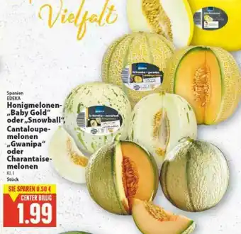 E-Center Edeka Honigmelonen-„baby Gold” Oder „snowball”, Cantaloupemelonen „gwanipa” Odercharantaise-melonen Angebot