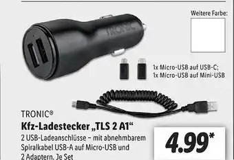 Lidl Tronic kfz-ladestecker „tls 2 a1“ Angebot