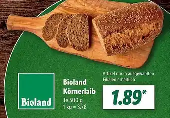 Lidl Bioland körnerlaib Angebot