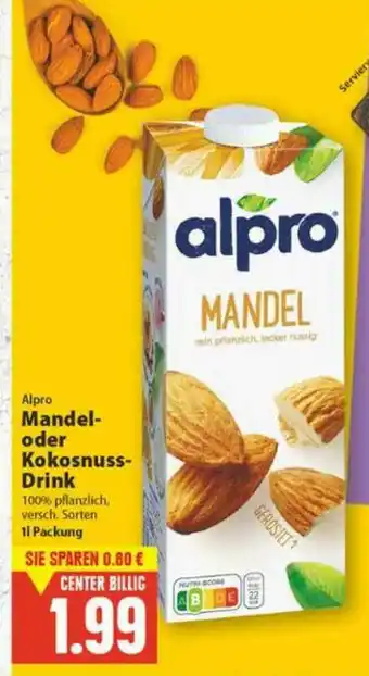 E-Center Alpro Mandel- Oder Kokosnuss-drink Angebot