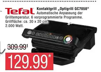 Marktkauf Tefal kontaktgrill „optigrill gc7058“ Angebot