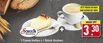 E-Center 1 tasse kaffee + 1 stück kuchen Angebot