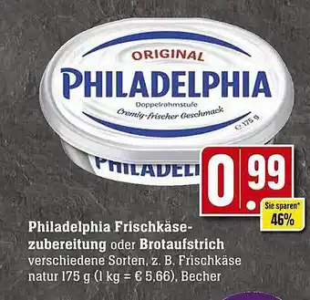 E-Center Philadelphia frischkäsezubereitung oder brotaufstrich Angebot