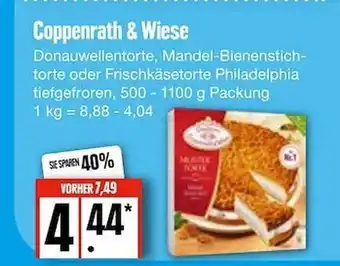 Edeka Coppenrath & wiese donauwellentorte, mandel-bienenstichtorte oder frischekäsetorte philadelphia Angebot