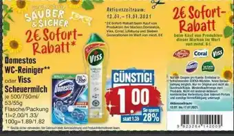 Edeka Domestos Wc-reiniger Oder Viss Scheuermilch Angebot