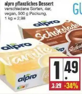 Edeka Alpro Pflanzliches Dessert Angebot