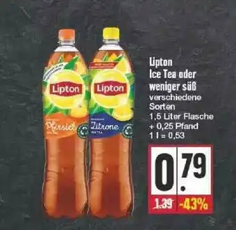 Edeka Lipton Ice Tea Oder Weniger Süß Angebot