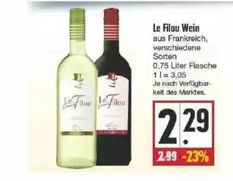 Edeka Le Filou Wein Angebot