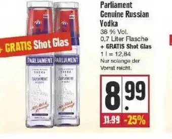 Edeka Parliament Genuine Russian Vodka Angebot