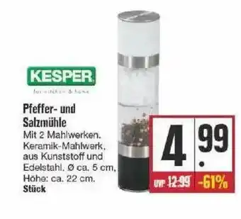 Edeka Kesper Pfeffer- Und Salzmühle Angebot