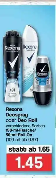 Famila Nord Ost Rexons Deospray Oder Deo Roll On Angebot