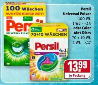 REWE Kaufpark Persil Universal Pulver Oder Color 4in1 Discs Angebot