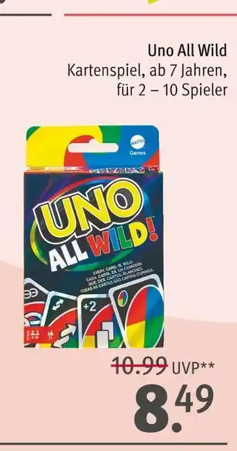 Rossmann Uno all wild Angebot