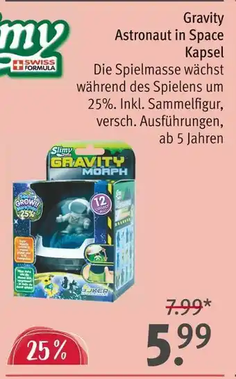 Rossmann Gravity astronaut in space kapsel Angebot