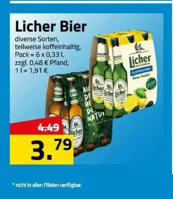 Logo Getränkemarkt Licher Bier Angebot