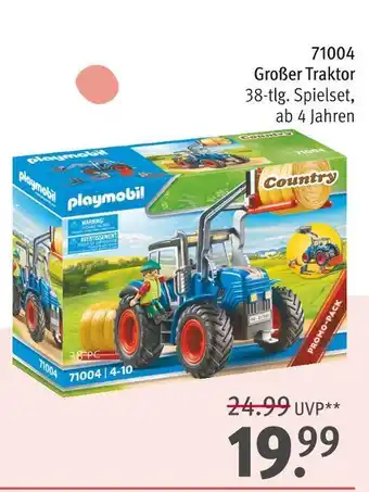 Rossmann Playmobil 71004 großer traktor Angebot