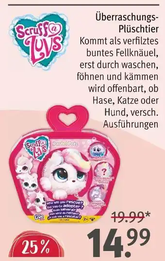 Rossmann Scruff a luvs überraschungs-plüschtier Angebot