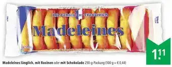 Marktkauf Madeleines Länglich, Mit Rosinen Oder Mit Schokolade Angebot