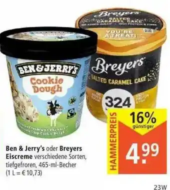 Marktkauf Ben & Jerry's Oder Breyers Eiscreme Angebot