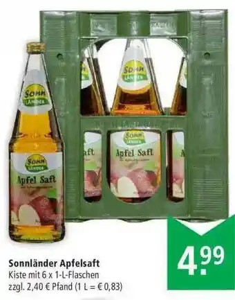 Marktkauf Sonnländer Apfelsaft Angebot