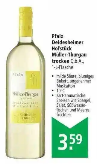 Marktkauf Pfalz Deidesheimer Hofstück Müller-thurgau Trocken Angebot