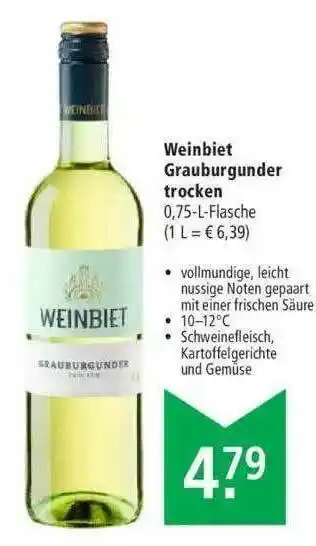 Marktkauf Weinbiet Grauburgunder Trocken Angebot