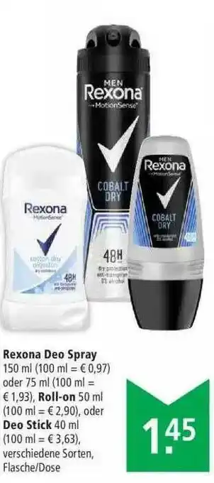 Marktkauf Rexona Deo Spray, Roll-on Oder Deo Stick Angebot