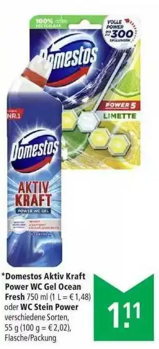 Marktkauf Domestos Aktiv Kraft Power WC Gel Ocean Fresh Oder WC Stein Power Angebot