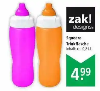 Marktkauf Zak! Squeeze Trinkflasche Angebot