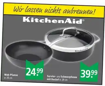 Marktkauf Kitchenaid Wok-pfanne Oder Servier- Und Schmorpfanne Mit Deckel Angebot