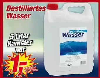 Posten Börse Destilliertes Wasser Angebot