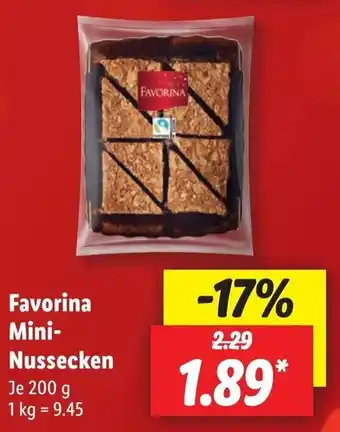 Lidl Favorina Mini Nussecken 200 g Angebot