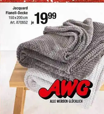 AWG Mode Jacquard flanell-decke Angebot